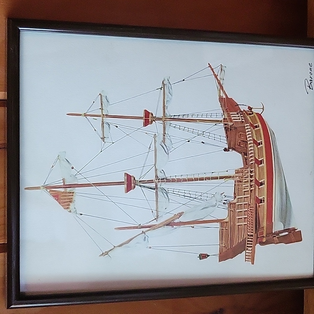 Spanish Carrack Tall Ship Lithograph Arthur A Kaplan Co. Inc.  New York